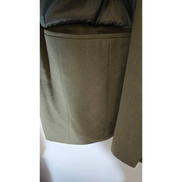 Avec Les Filles Miltary Styl Jacket Coat Blazer 1X 16 18 Trendy Faux Leather Slv - Picture 7 of 7